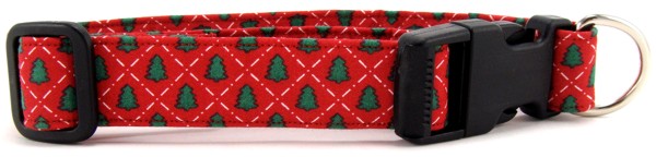Criss Cross Trees Dog Collar
